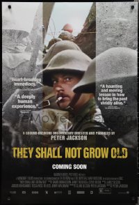 1z1450 THEY SHALL NOT GROW OLD advance DS 1sh 2019 Peter Jackson, restored footage from WWI!