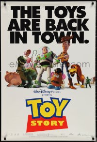 1z1459 TOY STORY DS 1sh 1995 Disney & Pixar cartoon, great images of Buzz Lightyear, Woody & cast!