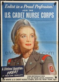 1z0153 JOIN THE U.S. CADET NURSE CORPS 20x28 WWII war poster 1943 Carolyn Edmundson art!