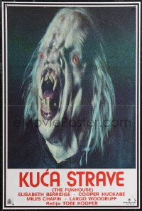 1z0494 FUNHOUSE Yugoslavian 18x27 1981 Tobe Hooper, wild different carnival clown horror image!