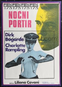 1z0515 NIGHT PORTER Yugoslavian 19x27 1975 Il Portiere di notte, Dirk Bogarde, Charlotte Rampling!