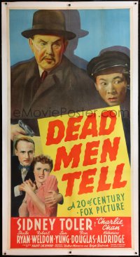 2a0561 DEAD MEN TELL linen 3sh 1941 Sidney Toler as Charlie Chan against pirate's ghost, ultra rare!