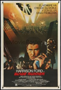 2a0625 BLADE RUNNER linen Argentinean 1982 Ridley Scott sci-fi classic, Harrison Ford, cool montage!