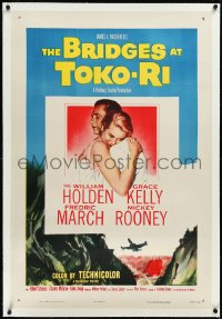 2a0855 BRIDGES AT TOKO-RI linen 1sh 1954 Grace Kelly, William Holden, Korean War, by James Michener!