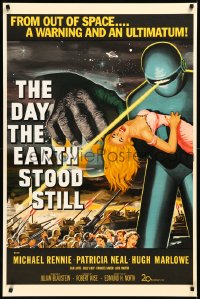 2a0272 DAY THE EARTH STOOD STILL S2 poster 2001 classic sci-fi art of Gort with Patricia Neal!