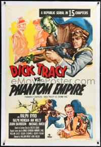 2a0877 DICK TRACY VS. CRIME INC. linen 1sh R1952 Ralph Byrd detective serial, The Phantom Empire!