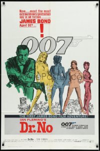 2a0451 DR. NO 1sh 1963 Connery is most extraordinary gentleman spy, 1st James Bond!