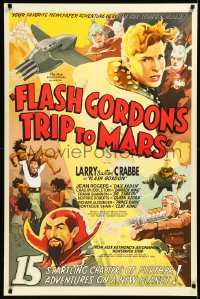 2a0277 FLASH GORDON'S TRIP TO MARS S2 poster 2001 great art of Buster Crabbe, Ming & others!