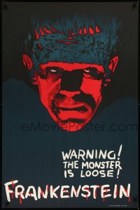 2a0279 FRANKENSTEIN teaser S2 poster 2000 best teaser artwork of Boris Karloff as the monster!