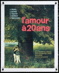 2a0725 LOVE AT TWENTY linen French 17x21 1962 Francois Truffaut, Wajda, Ophuls, Rossellini, Ishihara
