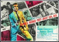 2a0576 DR. NO linen German 33x47 1963 different Degen art of Connery as James Bond + photos, rare!