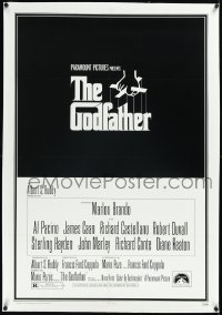 2a0911 GODFATHER linen 1sh 1972 Francis Ford Coppola crime classic, great art by S. Neil Fujita!