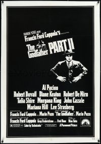 2a0912 GODFATHER PART II linen 1sh 1974 art of Al Pacino in Francis Ford Coppola classic sequel!