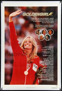 2a0913 GOLDENGIRL linen 1sh 1979 stunner Susan Anton is programmed to win the Olympics, James Coburn!
