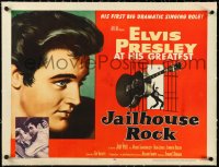 2a0803 JAILHOUSE ROCK linen style A 1/2sh 1957 classic Bradshaw Crandell art of Elvis Presley, rare!