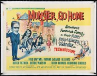 2a0806 MUNSTER GO HOME linen 1/2sh 1966 Fred Gwynne, Yvonne De Carlo, Al Lewis, from TV, very rare!