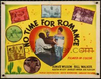 2a0807 NO TIME FOR ROMANCE linen 1/2sh 1948 Eunice Wilson, all-black cast musical in color, rare!