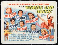 2a0817 WORDS & MUSIC linen 1/2sh R1962 Judy Garland, Lena Horne & music all-stars, Rodgers & Hart bio!