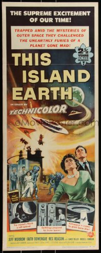 2a0351 THIS ISLAND EARTH insert 1955 they challenged unearthly furies of a planet gone mad!