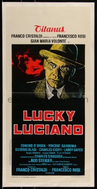 2a0530 LUCKY LUCIANO Italian locandina 1974 Gian Maria Volonte as the famous Mafioso mobster, rare!