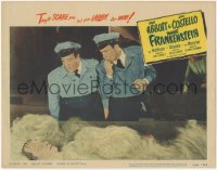 2a0487 ABBOTT & COSTELLO MEET FRANKENSTEIN LC #6 R1956 Bud & Lou by monster in packing crate, rare!