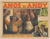 2a0491 CHECK & DOUBLE CHECK LC 1930 wonderful close up of Amos 'n' Andy being robbed, ultra rare!
