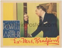 2a0496 EX-MRS. BRADFORD LC 1936 c/u of William Powell opening door for pretty smiling Jean Arthur!