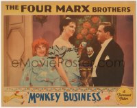 2a0474 MONKEY BUSINESS LC 1931 Harpo Marx hiding in woman's dress as she toasts w/man, ultra rare!
