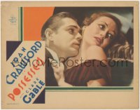 2a0505 POSSESSED LC 1931 wonderful super close up of Clark Gable & worried sexy Joan Crawford!