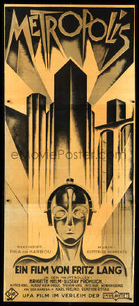2a0262 METROPOLIS S2 poster 1997 Fritz Lang classic, from Schulz-Neudamm art of female robot!