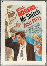 2a0982 MR. SKITCH linen 1sh 1933 Will Rogers goes broke in the Crash & regains fortune, ultra rare!