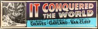 2a0534 IT CONQUERED THE WORLD paper banner 1956 Roger Corman, great Kallis monster art, ultra rare!
