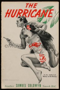 2a0390 HURRICANE pressbook 1937 sexy island girl Dorothy Lamour, Jon Hall, Mary Astor, very rare!
