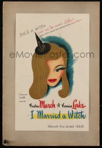 2a0391 I MARRIED A WITCH pressbook 1942 special tipped in cover w/ art of sexy Veronica Lake, very rare!
