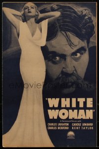 2a0411 WHITE WOMAN pressbook 1933 sexy Carole Lombard, Charles Laughton, Bickford, ultra rare!
