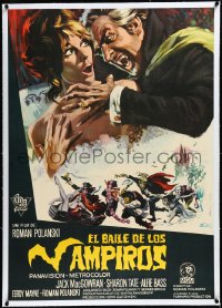 2a0649 FEARLESS VAMPIRE KILLERS linen Spanish 1968 Roman Polanski, great wacky horror art by Escobar!