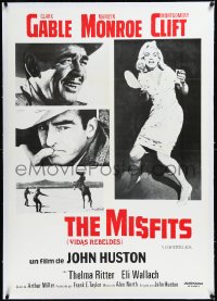 2a0653 MISFITS linen Spanish R1980s Marilyn Monroe, Clark Gable, Montgomery Clift, John Huston, rare!