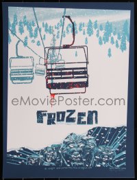 2a0082 FROZEN artist signed #53/65 18x24 art print 2010 Kevin Tong, Mondo, cable cars & mountain!