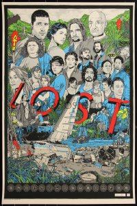 2a0120 LOST artist signed #80/300 24x36 art print 2009 art by Tyler Stout, screen print edition!