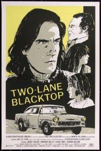 2a0235 TWO-LANE BLACKTOP #70/90 24x36 art print 2008 Burns art of James Taylor for Alamo Drafthouse!