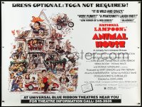 2a0546 ANIMAL HOUSE subway poster 1978 John Belushi, Landis comedy classic, art by Rick Meyerowitz!