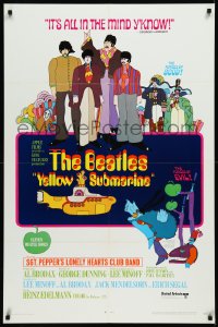 2a0467 YELLOW SUBMARINE 1sh 1968 cool pop art of Beatles John, Paul, Ringo & George, 11 songs style!