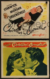 2a0514 CHRISTMAS IN CONNECTICUT 8 LCs 1945 Barbara Stanwyck, Dennis Morgan, Greenstreet, Sakall, rare!