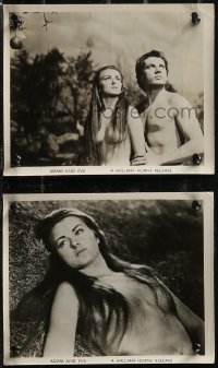 2b2205 ADAM & EVE 2 8x10 stills 1958 naked man & woman in the Mexican Garden of Eden!