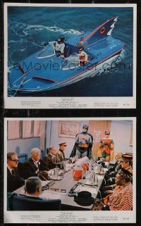2b2211 BATMAN 2 color 8x10 stills 1966 Adam West & Burt Ward, in bat boat and at U.N. meeting!