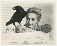 2b1702 BIRDS candid 8.25x10 still 1963 posed portrait of Tippi Hedren with bird on her shoulder!