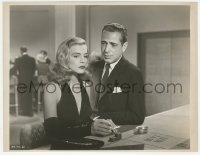 2b1723 DEAD RECKONING 7.75x10 still 1947 sexy Lizabeth Scott & Humphrey Bogart in gambling casino!