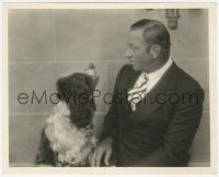 2b1891 WALLACE BEERY 8x10 still 1920s the leading man with his Cocker Spaniel dog by Eugene Richee!