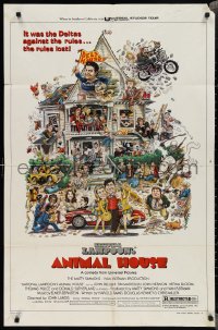 2b0986 ANIMAL HOUSE style B 1sh 1978 John Belushi, John Landis classic, art by Rick Meyerowitz!
