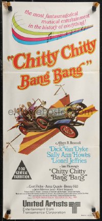 2b0899 CHITTY CHITTY BANG BANG Aust daybill 1969 Dick Van Dyke, Sally Ann Howes, art of flying car!